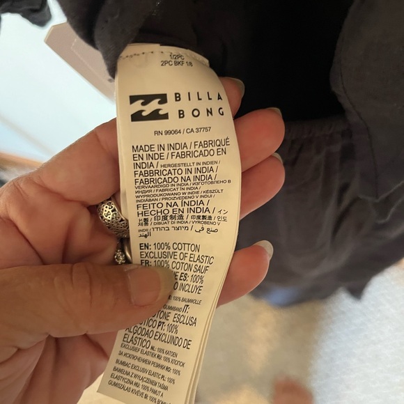 NWT Billabong Love Fade Puff Sleeve Charcoal Maxi Dress - Picture 7 of 9